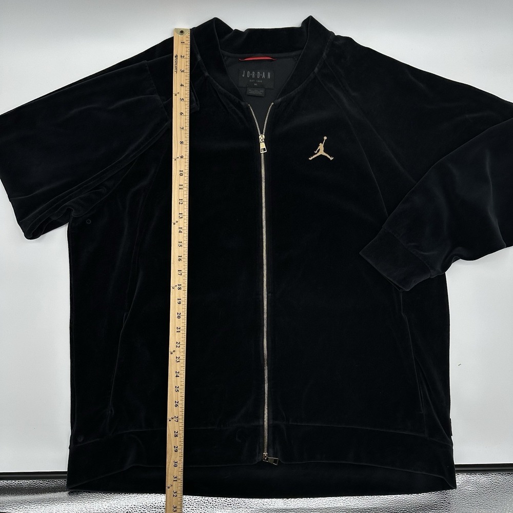 Nike Air Jordan Track Jacket Mens XXXL 3XL Black Jumpman Velour ZipUp AH2357-010 - Picture 6 of 16